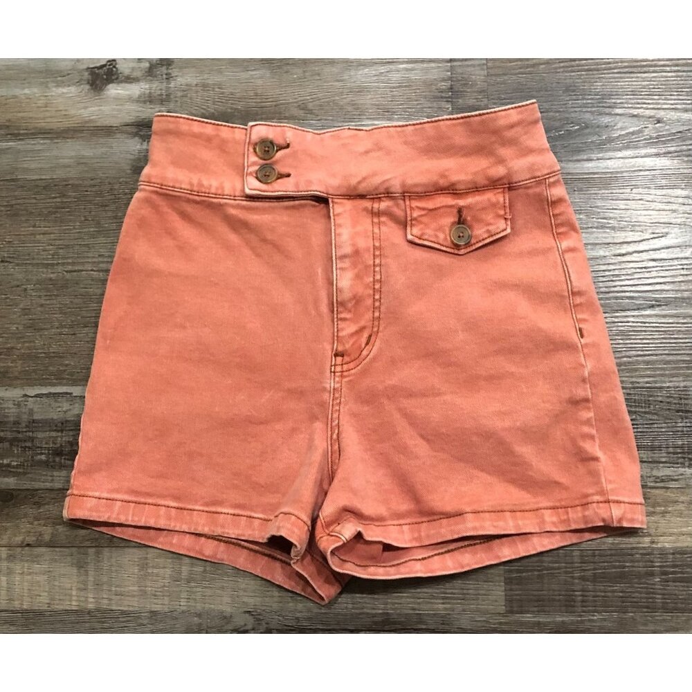Free People Size 28 Copper Sammi Retro Denim Shorts